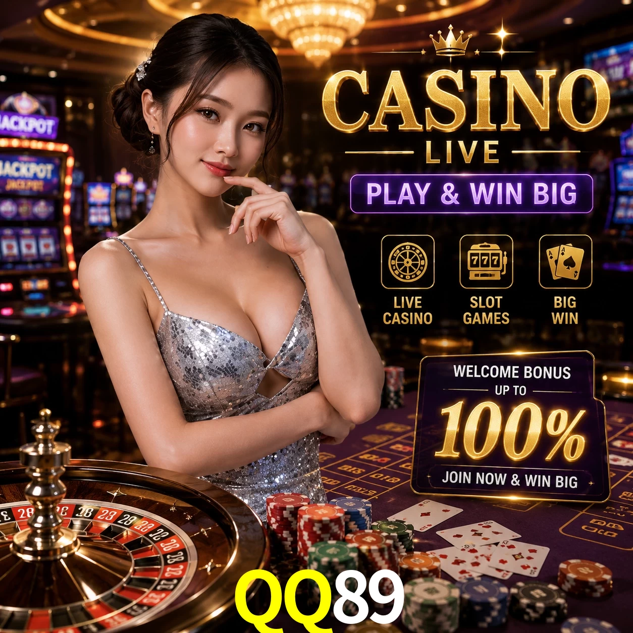 Aplicativo móvel QQ89 para iOS e Android