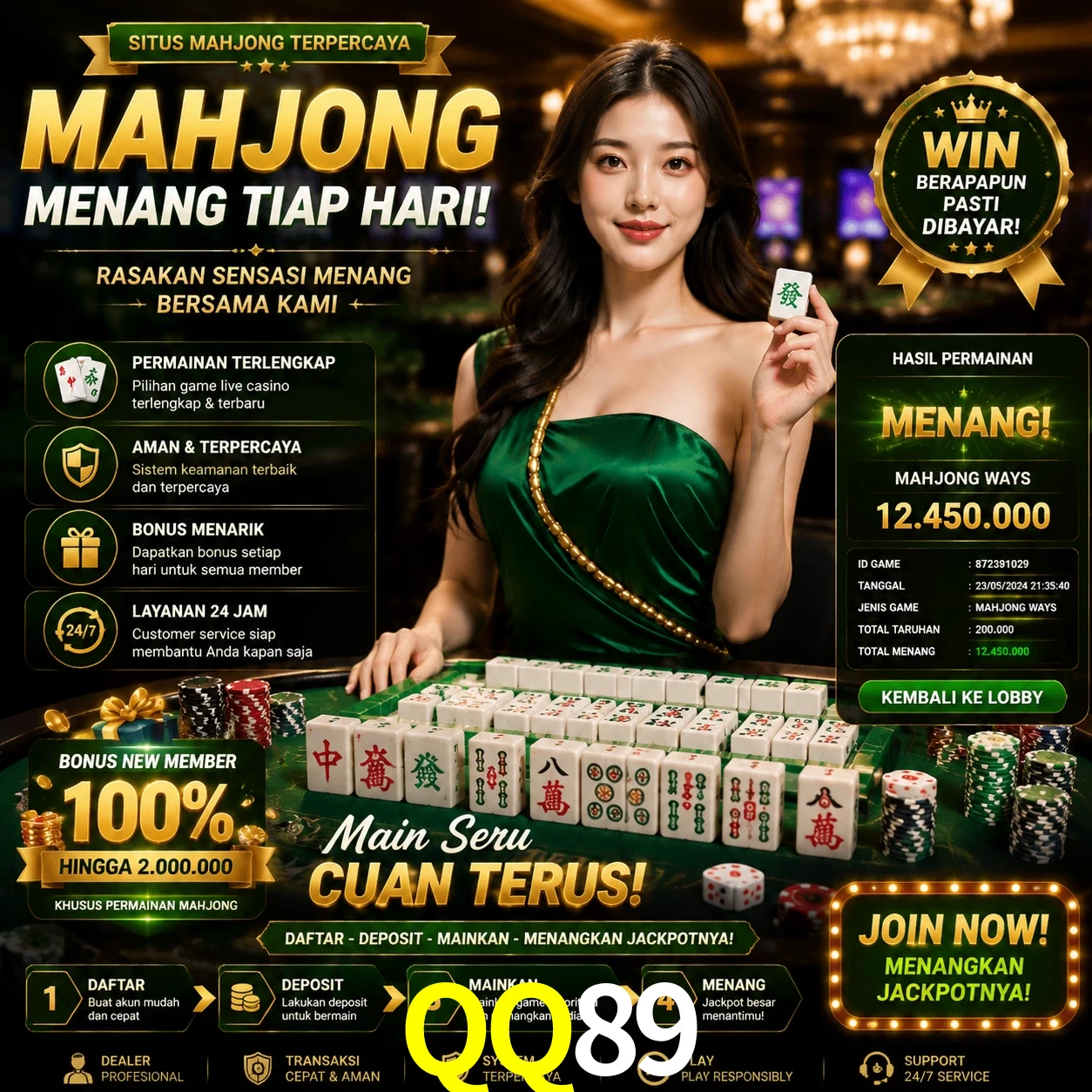 Cashback VIP QQ89 - reembolso semanal