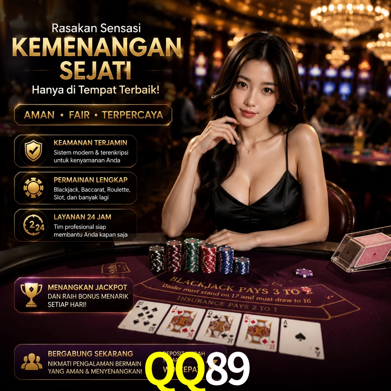 Bônus exclusivos membros VIP QQ89